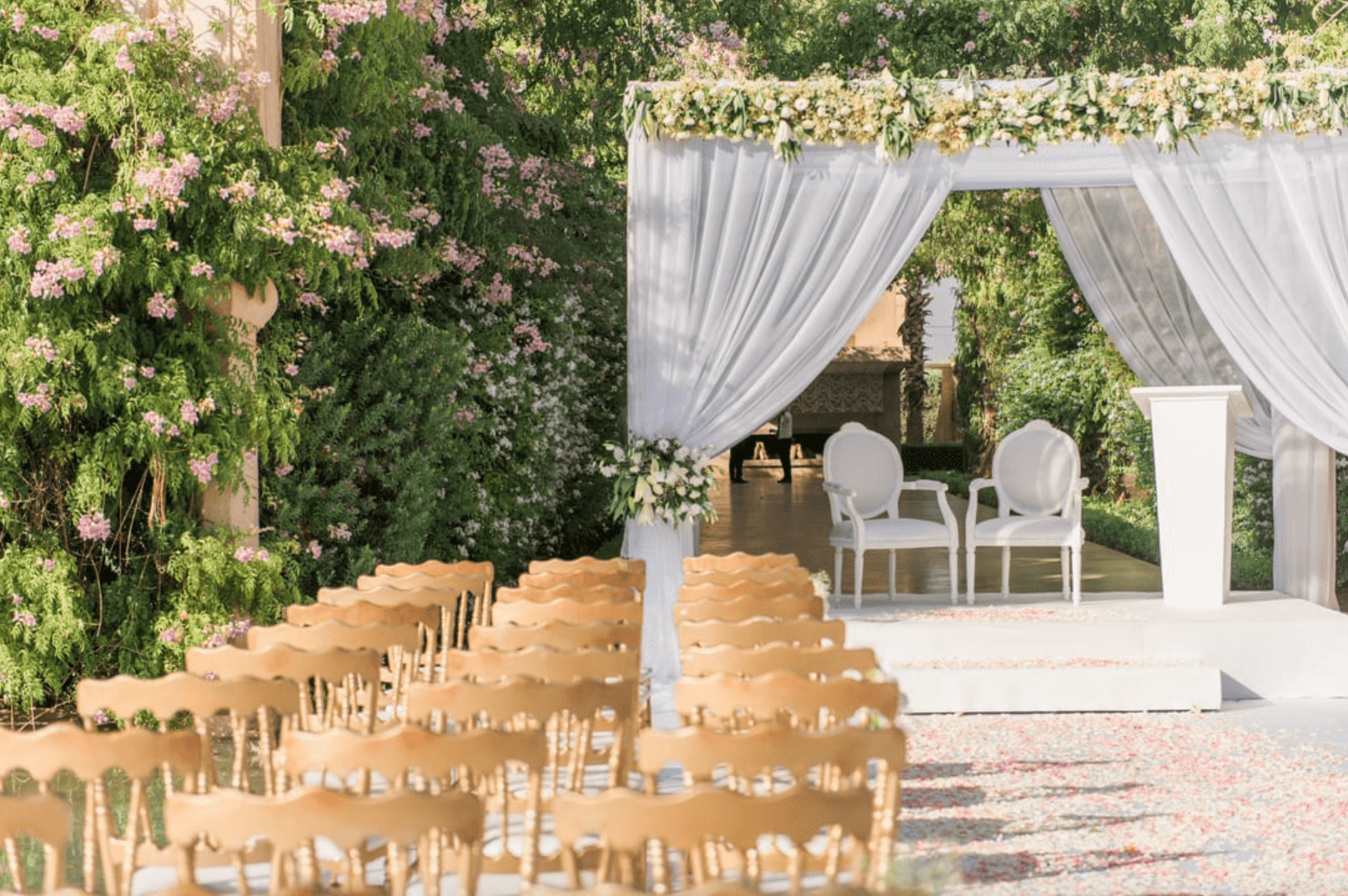 Cérémonie de mariage au jardin